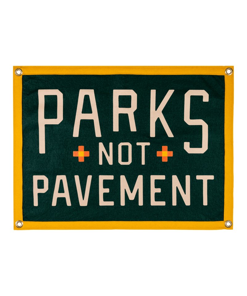 Parks Not Pavement Camp Flag - Needle and Grain