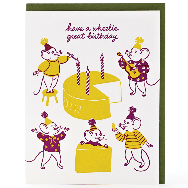 Party Mice Birthday Card - Needle and Grain