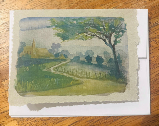 Pastoral Watercolor Card - Needle and Grain