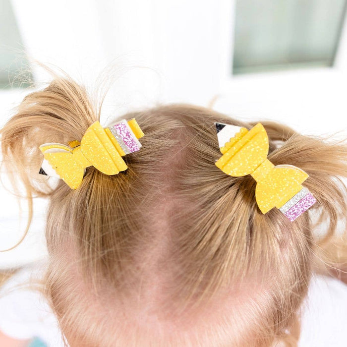 Pencil Bow Clip Set