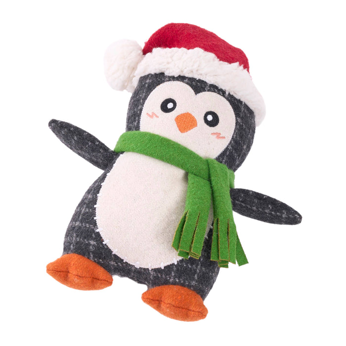 Penguin Holiday Cotton Dog Toy