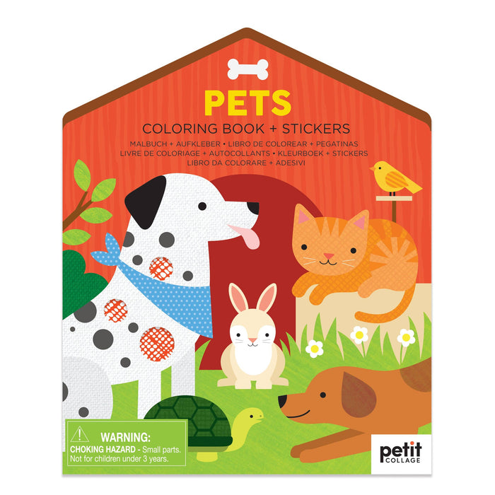 Pets Coloring Book with Stickers