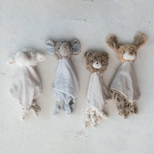 Plush Animal Striped Snuggle Lovey - Needle and Grain