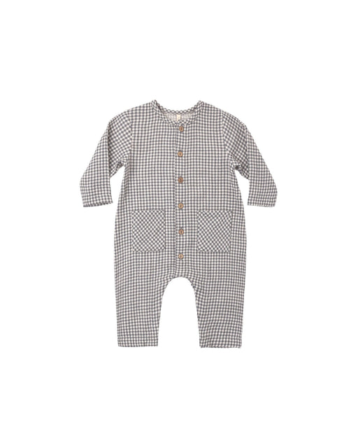Pocketed Woven Jumpsuit in Midnight Gingham - Needle and Grain