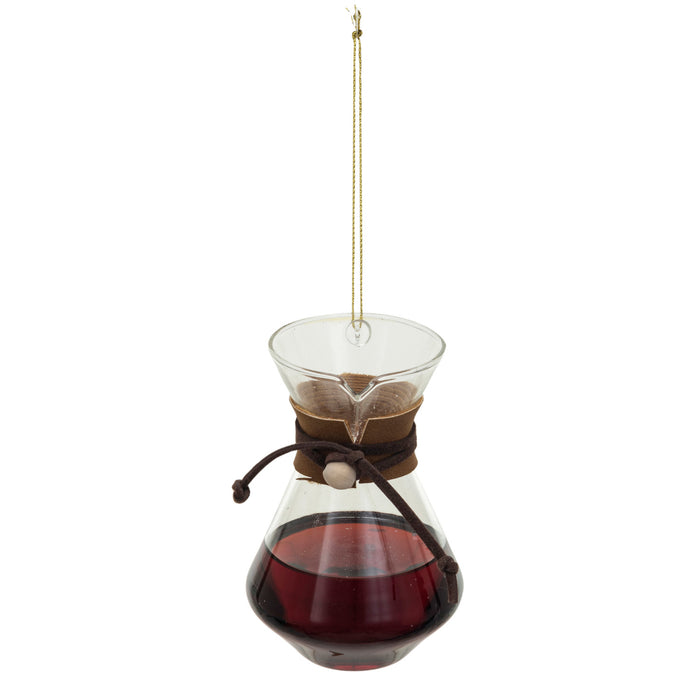 Glass Pour Over Coffee Ornament