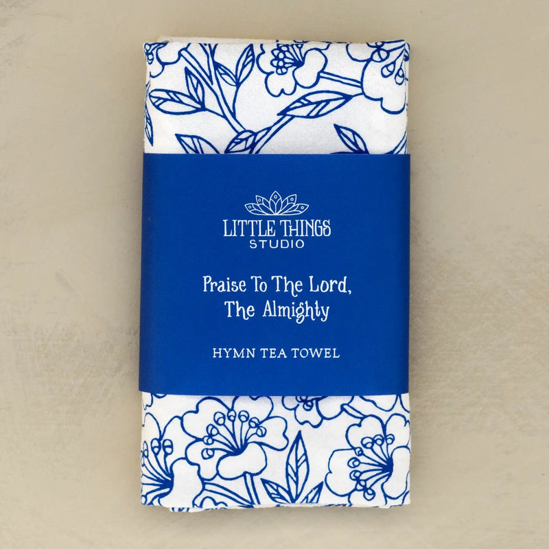 Praise to the Lord Hymn Tea Towel - Needle and Grain