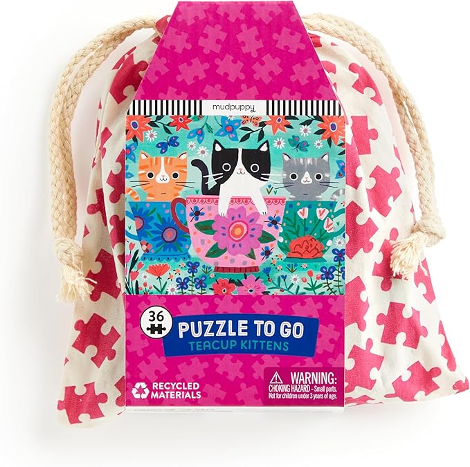 Puzzle To Go: Teacup Kittens - Needle and Grain