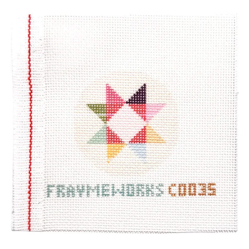 Quilt Star Round Mini Needlepoint Canvas - Needle and Grain