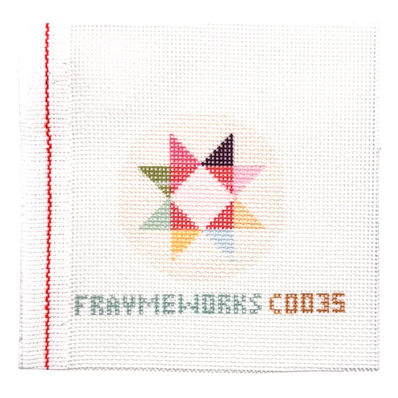 Quilt Star Round Mini Needlepoint Canvas
