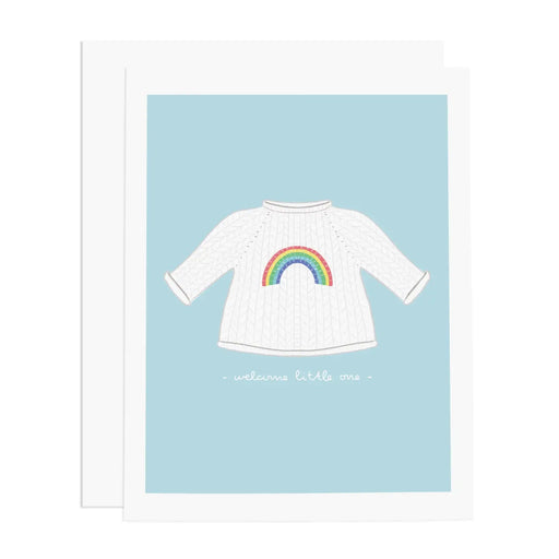 Rainbow Baby Sweater Greeting Card - Needle and Grain