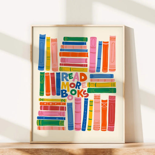 Read More Books Wall Art Print - Needle and Grain