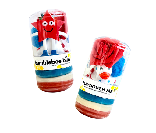 Red, White, Blue Bumblebee Bin - Needle and Grain