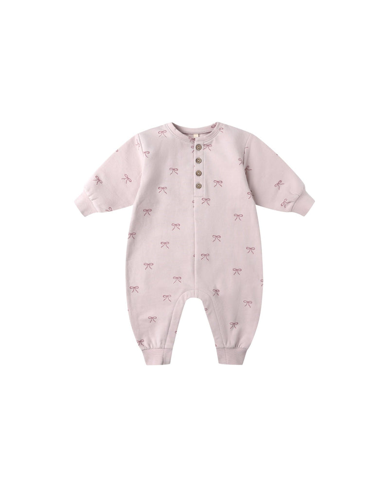 Relaxed Fleece Jumpsuit in Bows - Needle and Grain