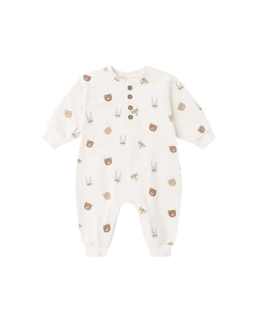 Relaxed Fleece Jumpsuit in Critters - Needle and Grain