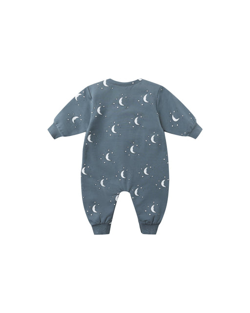 Relaxed Fleece Jumpsuit in Silver Moons - Needle and Grain