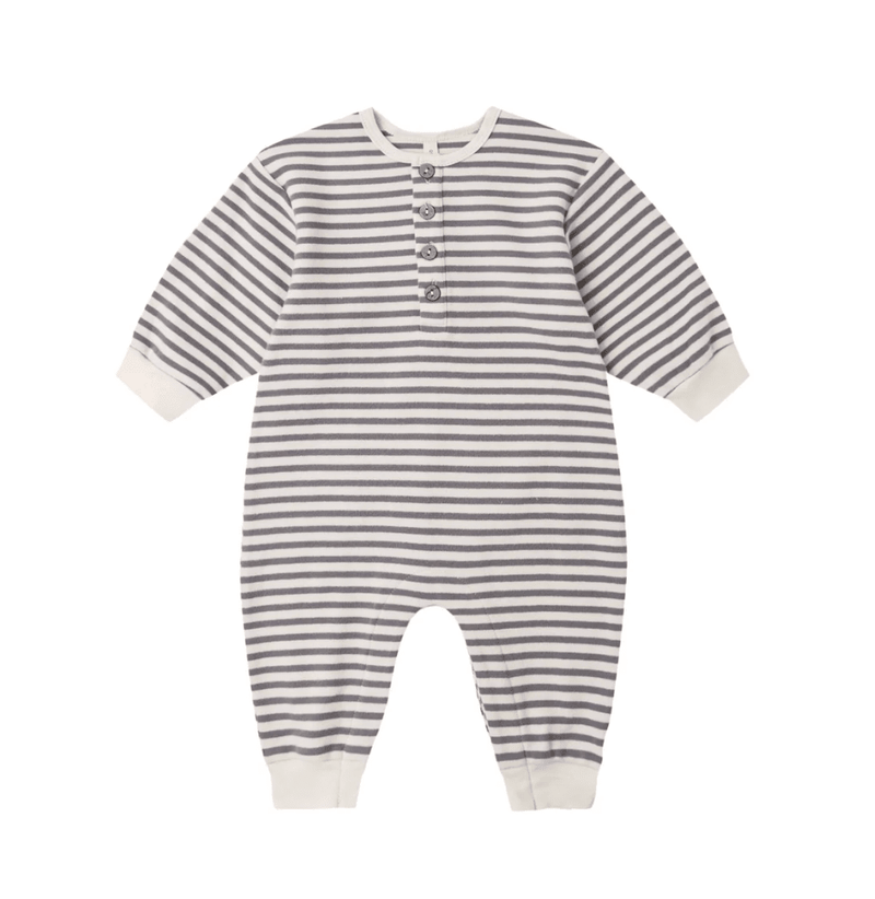 Relaxed Jumpsuit in Slate Stripe - Needle and Grain