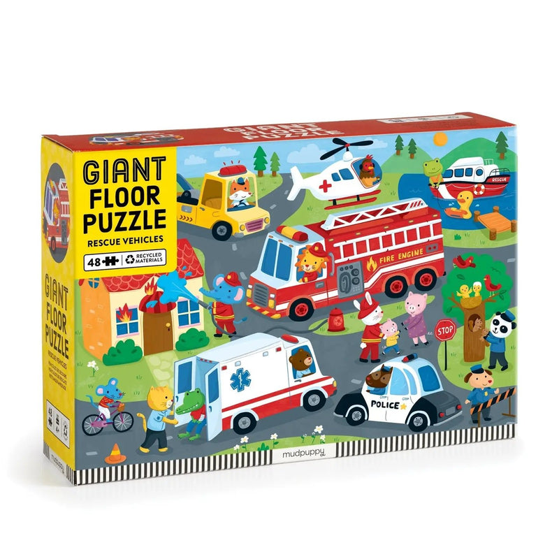 Rescue Vehicles Giant (48 Pieces) Floor Puzzle - Needle and Grain
