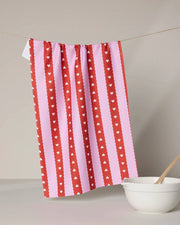 Ribbon Hearts Tea Towel - Needle and Grain
