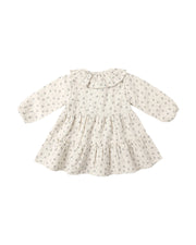 Ruffle Collar Button Dress in Bluebell - Needle and Grain