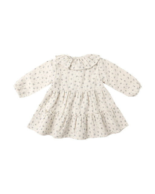 Ruffle Collar Button Dress in Bluebell - Needle and Grain
