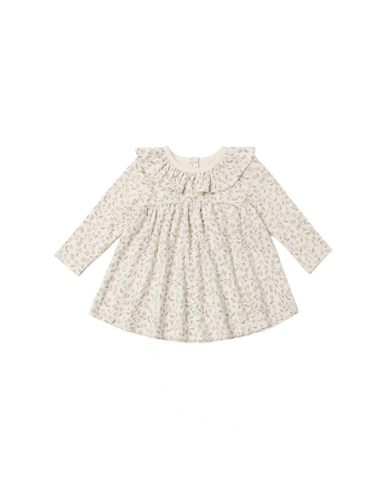 Ruffle Collar Jersey Dress in Floret - Needle and Grain