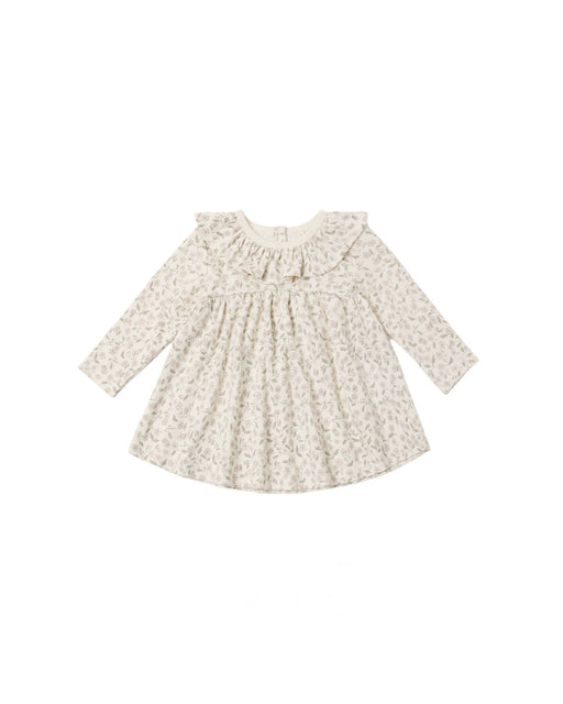 Ruffle Collar Jersey Dress in Floret - Needle and Grain