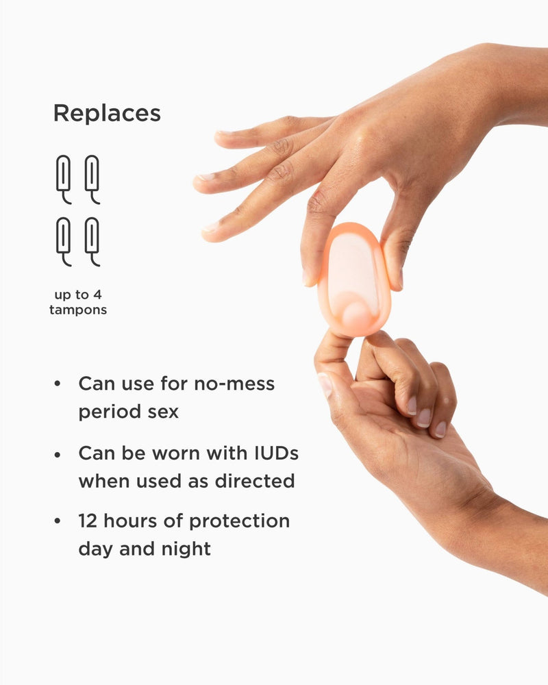 Saalt Menstrual Disc | Small, Sunset Coral - Needle and Grain