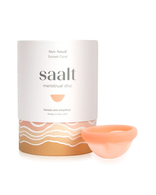 Saalt Menstrual Disc | Small, Sunset Coral - Needle and Grain