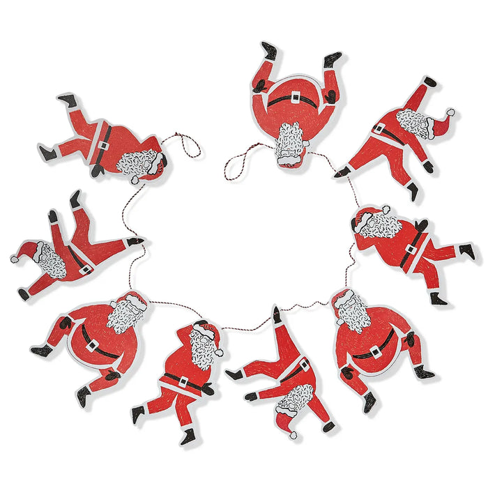 Dancing Santa Paper Garland