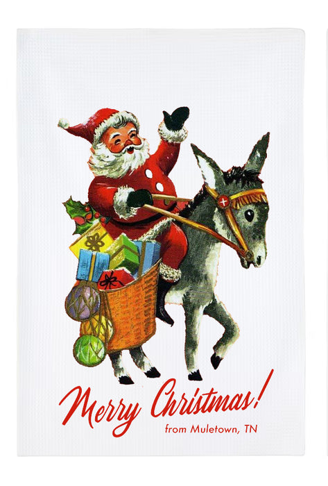 Merry Christmas from Muletown Tea Towel