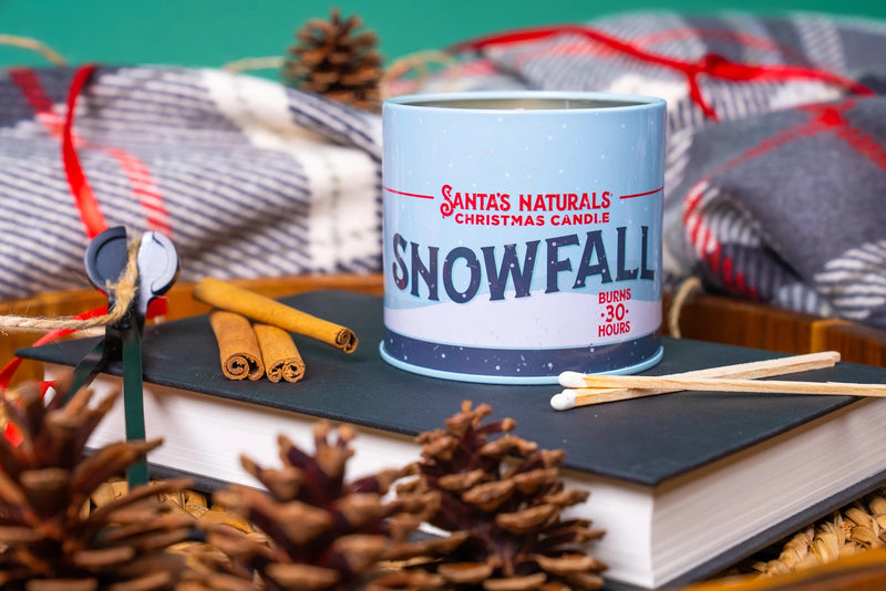 Santa's Naturals Christmas Candle in Snowfall - Needle and Grain