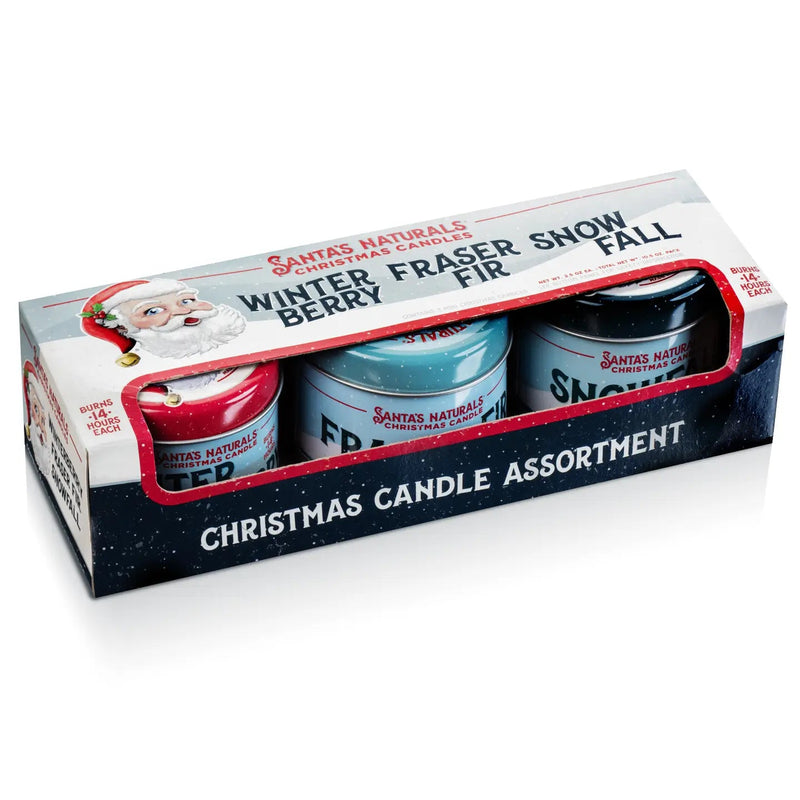 Santa's Naturals Christmas Candle Trio Set - Needle and Grain