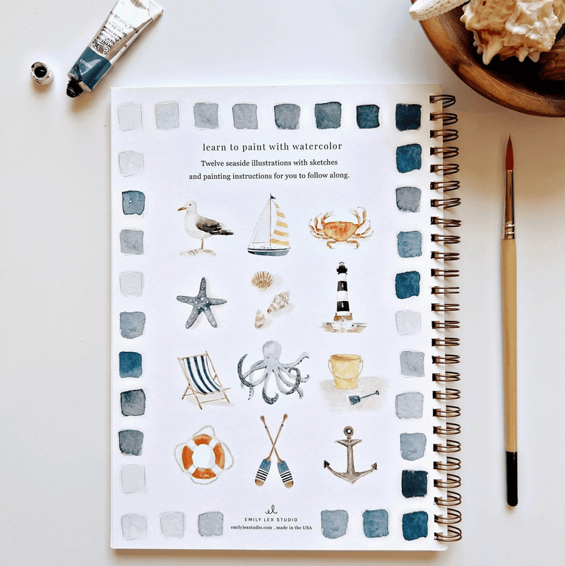 Seaside Watercolor Workbook - Needle and Grain