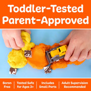 Sensory Mini Play Kit Jar with Cloud Clay: Construction Them - Needle and Grain