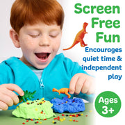 Sensory Mini Play Kit Jar with Cloud Clay: Dinosaur Theme - Needle and Grain