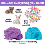Sensory Mini Play Kit Jar with Cloud Clay: Pets Theme - Needle and Grain