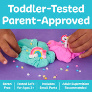 Sensory Mini Play Kit Jar with Cloud Clay: Unicorn Theme - Needle and Grain