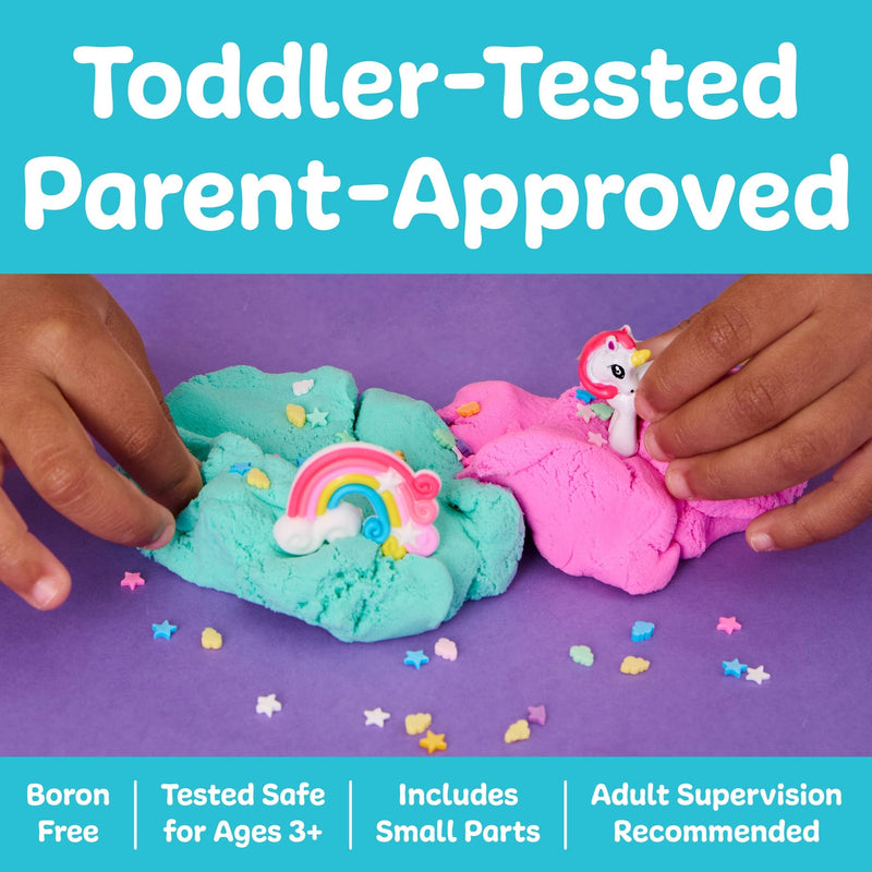 Sensory Mini Play Kit Jar with Cloud Clay: Unicorn Theme - Needle and Grain