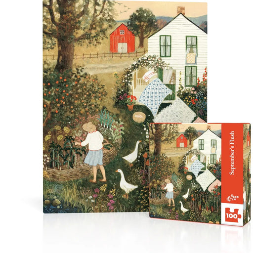 September's Flush Mini - 100 Piece Mini Puzzle - Needle and Grain