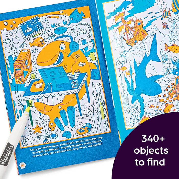 Neon Shark Hidden Picture Puzzles