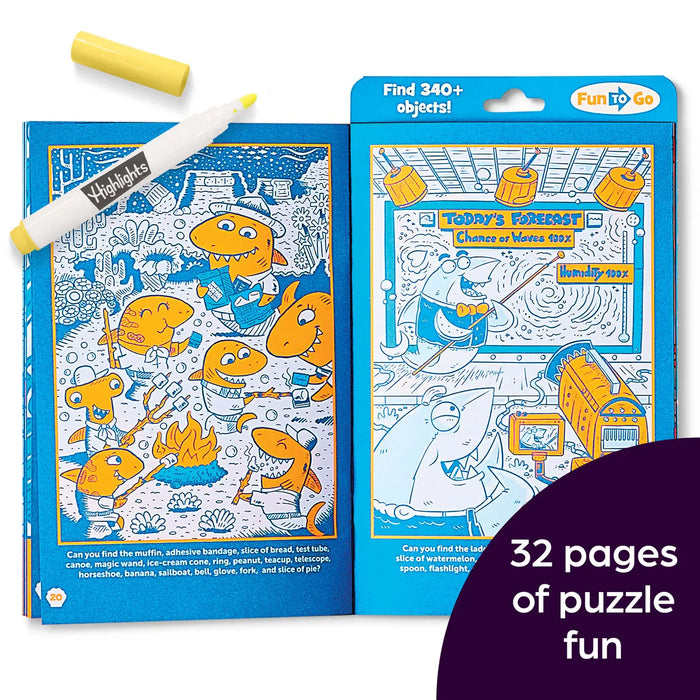 Neon Shark Hidden Picture Puzzles
