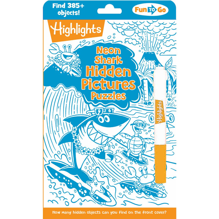 Neon Shark Hidden Picture Puzzles