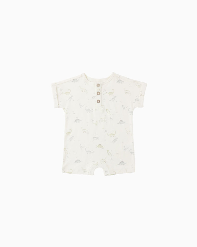 Short Sleeve One - Piece in Dinosaur - Needle and Grain