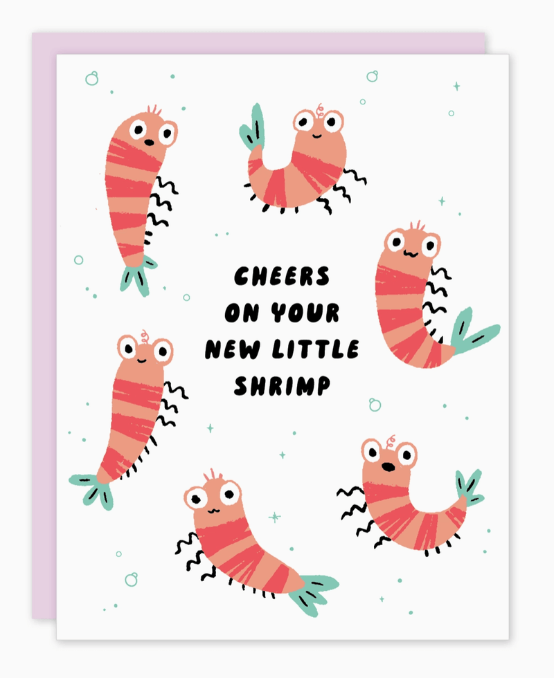 Shrimp Baby Card - Needle and Grain