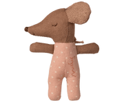 Sleepy Wakey Baby Mouse in Matchbox in Rose - Needle and Grain