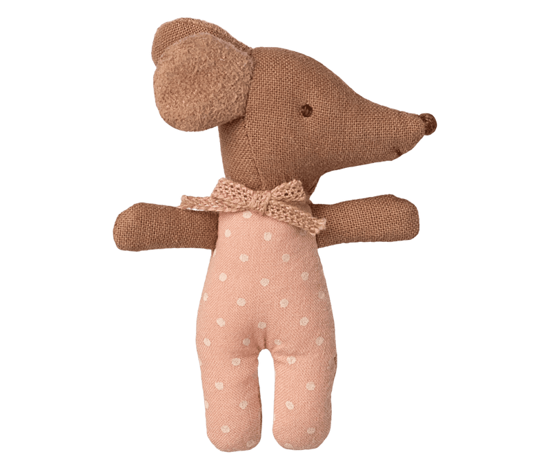 Sleepy Wakey Baby Mouse in Matchbox in Rose - Needle and Grain