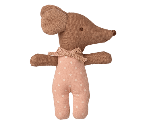 Sleepy Wakey Baby Mouse in Matchbox in Rose - Needle and Grain