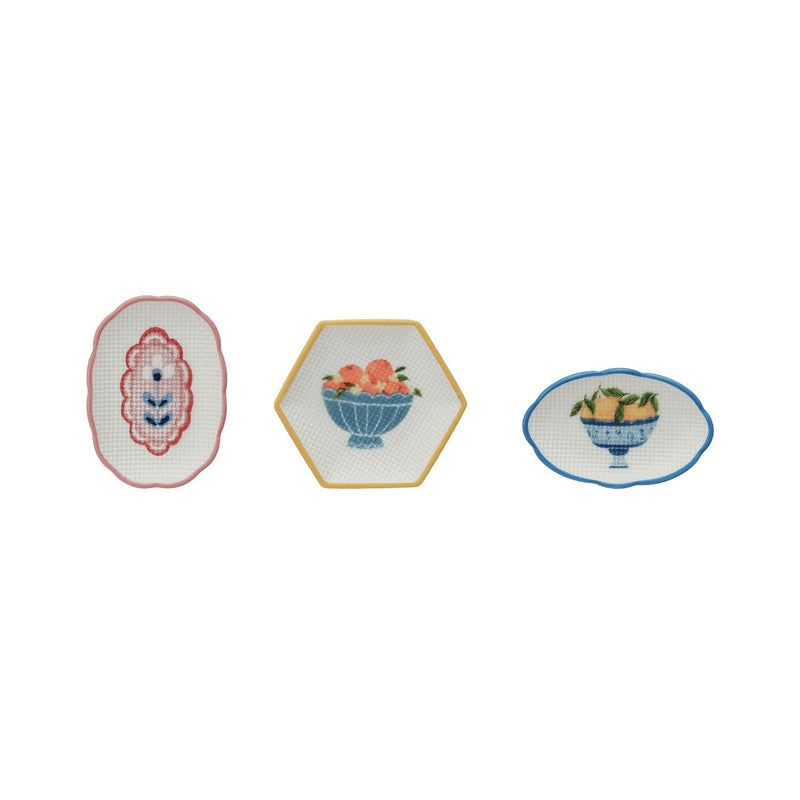 Small Cross Stitch Stoneware Dish - Needle and Grain