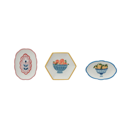 Small Cross Stitch Stoneware Dish - Needle and Grain