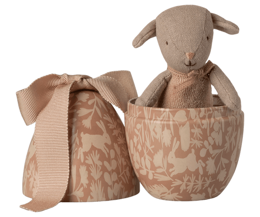 Small Easter Egg with Micro Lamb in Powder - Needle and Grain